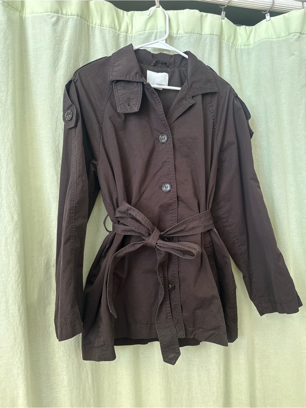 Women's Brown Belted Trench Jacket